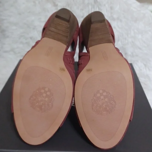 Vince Camuto Ebelin Open Toe Suede Boot Teaberry Verona NWT - Picture 6 of 8